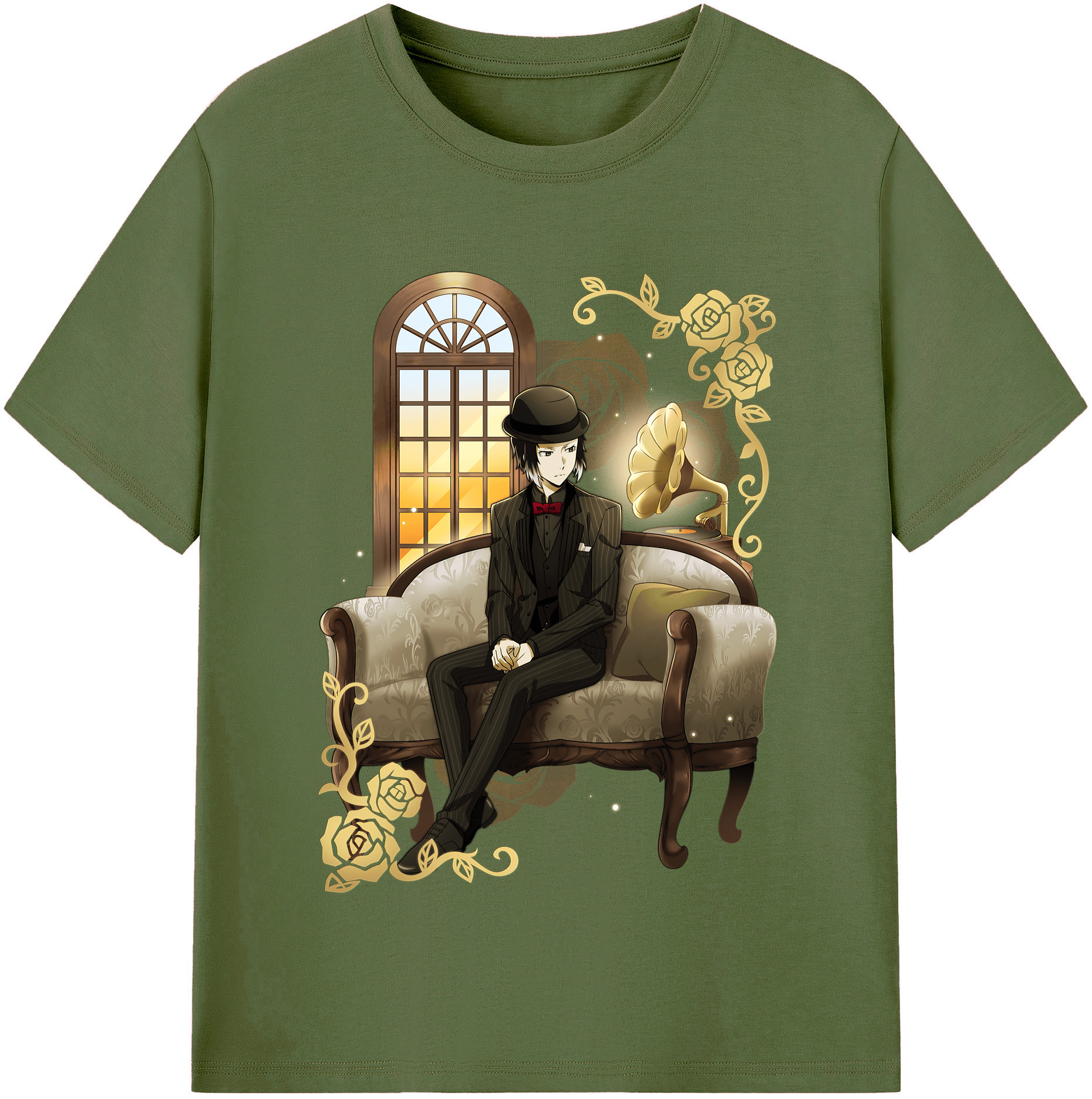 （画像用） 文豪ストレイドッグス Bungo Stray Dogs 綿100％半袖Tシャツ（フロントプリント）